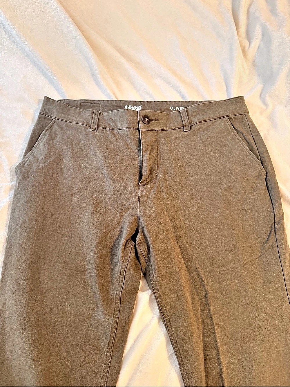 Mugsy Olives Men's Chino Pants Waist 33X32 in Brown